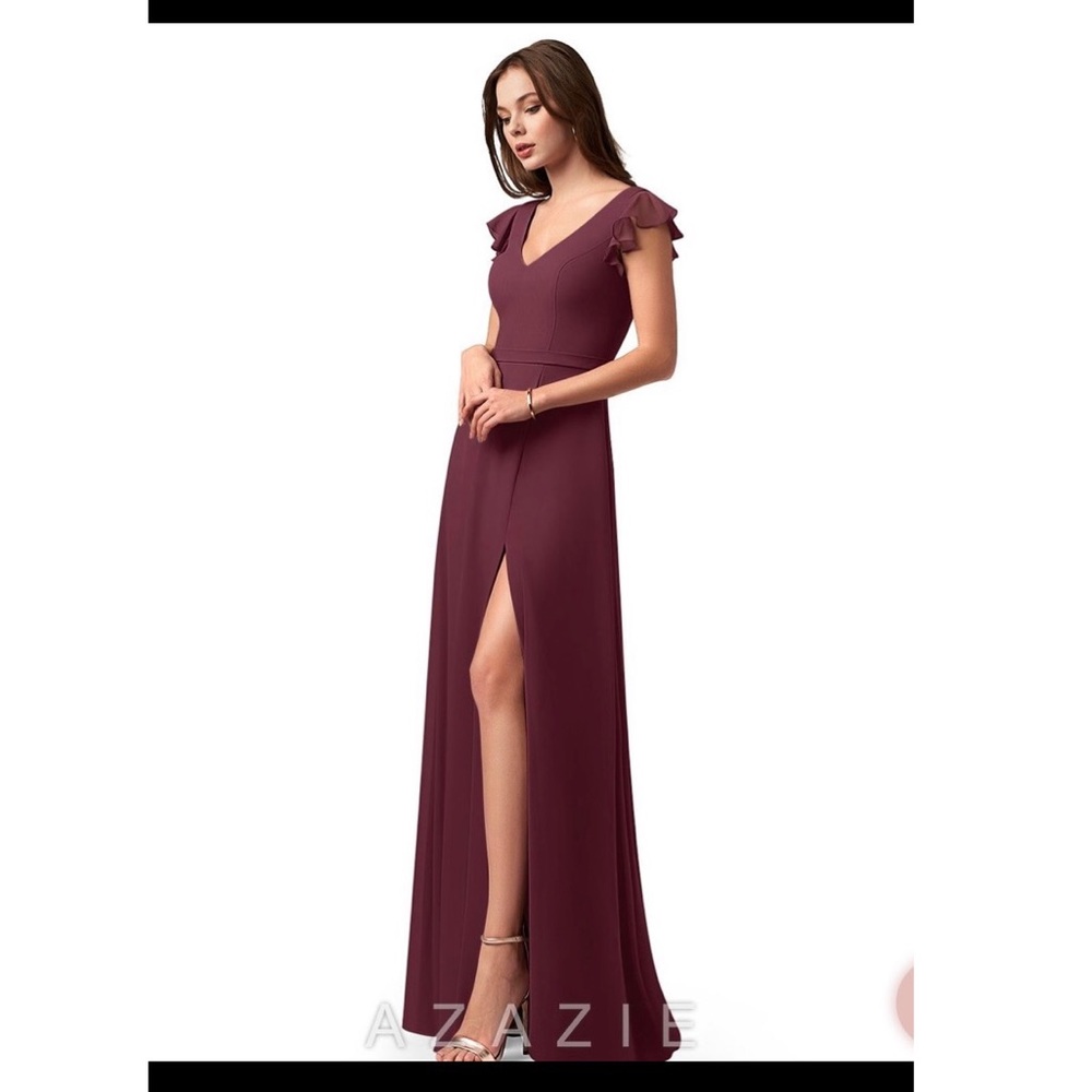 NEW Azazie Claudine Dress in Cabernet, Size Medium